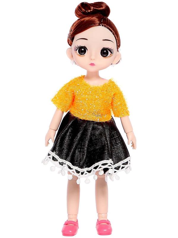 Кукла модная шарнирная «Лиза» в платье, МИКС