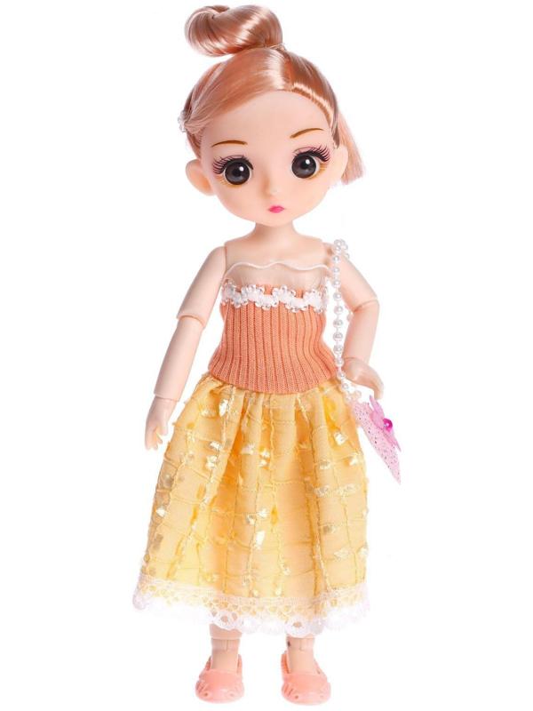 Кукла модная шарнирная «Лиза» в платье, МИКС