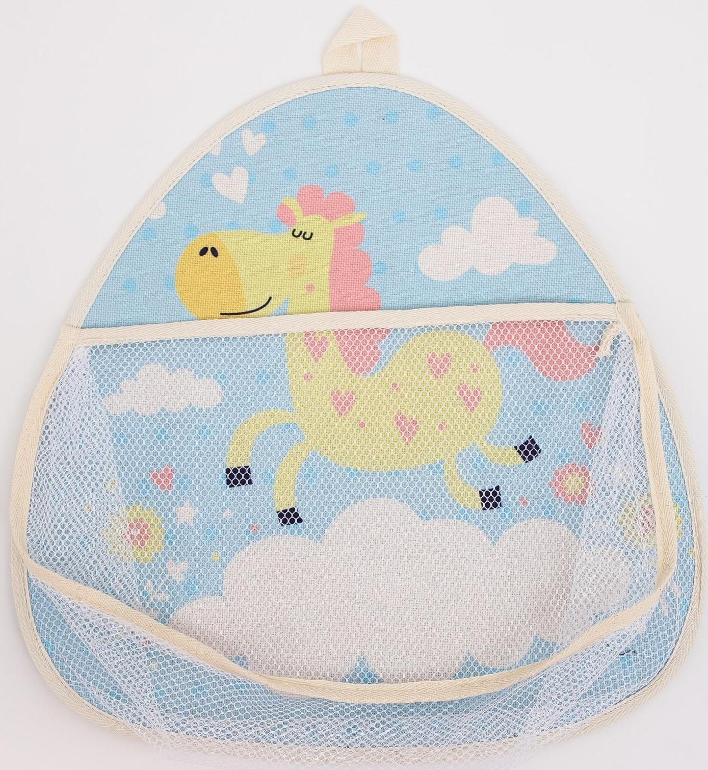 Сетка для хранения игрушек в ванной с петелькой «Лошадка»