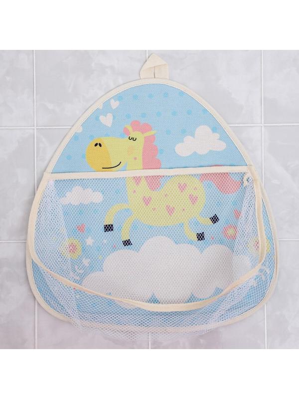 Сетка для хранения игрушек в ванной с петелькой «Лошадка»