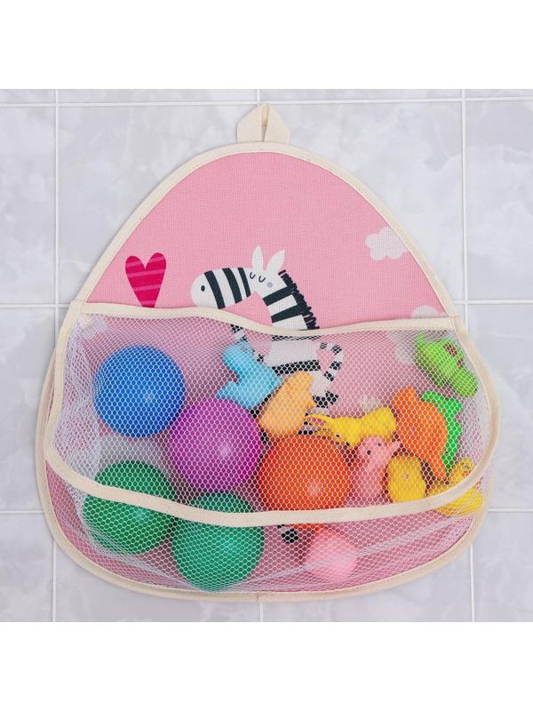 Сетка для хранения игрушек в ванной с петелькой «Зебра»