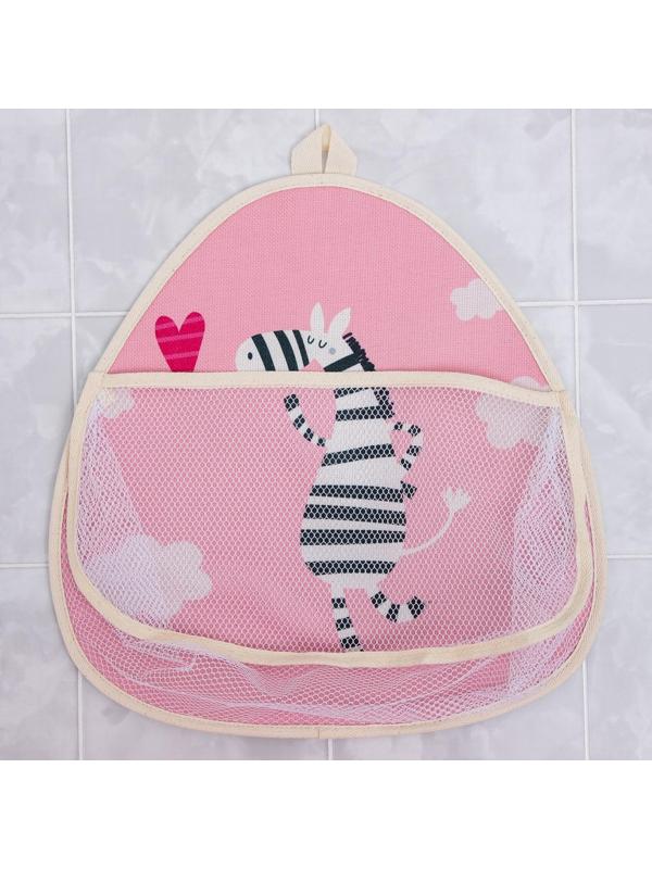 Сетка для хранения игрушек в ванной с петелькой «Зебра»