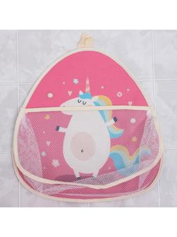 Сетка для хранения игрушек в ванной с петелькой «Единорожка»
