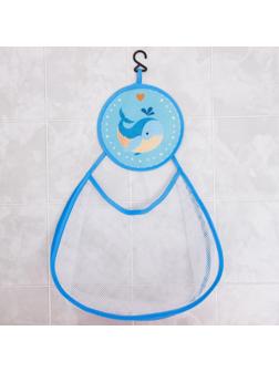 Сетка для хранения игрушек в ванной с крючком «Кит»