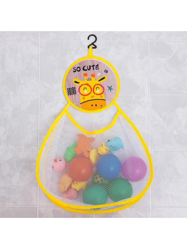 Сетка для хранения игрушек в ванной с крючком «Жираф»