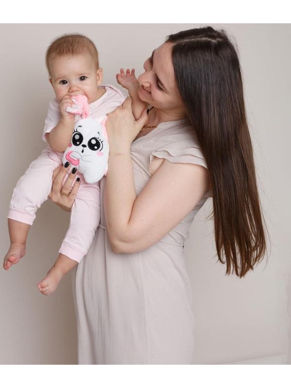 Развивающая игрушка-грелка «Зайка» с вишнёвыми косточками