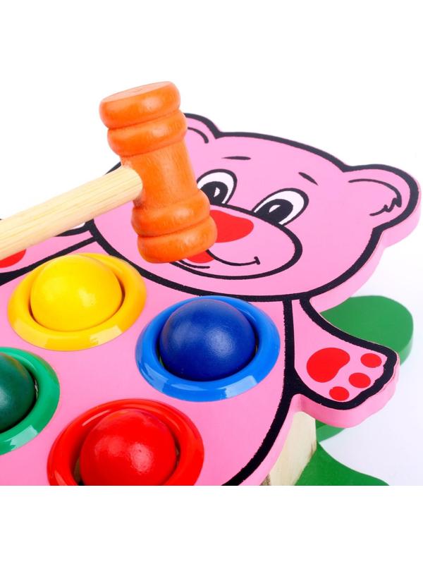 Деревянная игрушка-стучалка «Мишка» 16 × 20 × 9 см