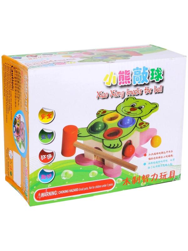 Деревянная игрушка-стучалка «Мишка» 16 × 20 × 9 см