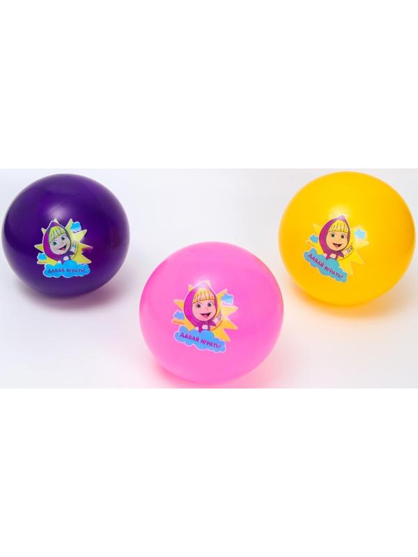 Мяч детский «Давай играть!», 22 см, 60 г, Маша и Медведь, цвета МИКС