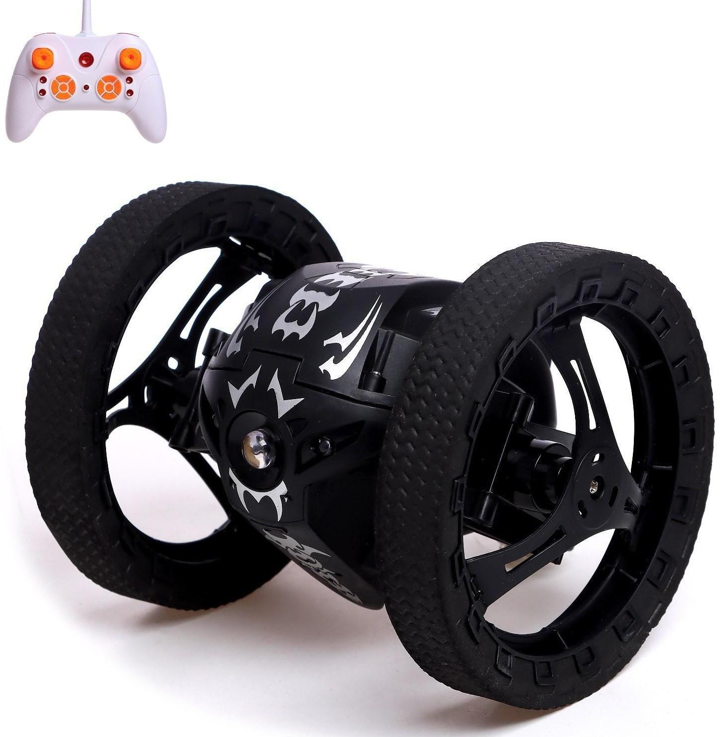 Перевёртыш радиоуправляемый «Космос», прыгает, работает от аккумулятора, без камеры, цвет чёрный