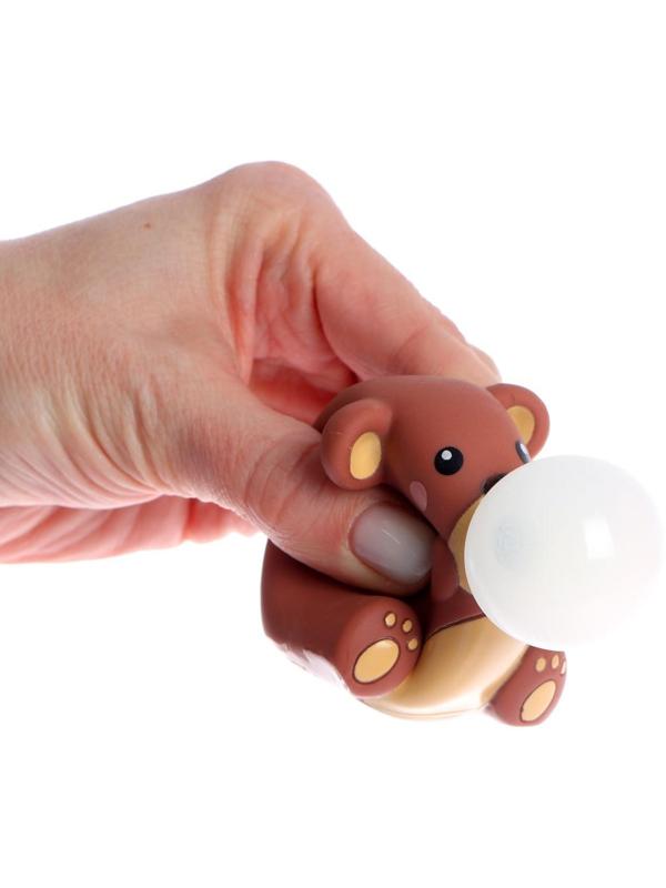 Мялка «Мишка» надувает пузырь, цвета МИКС