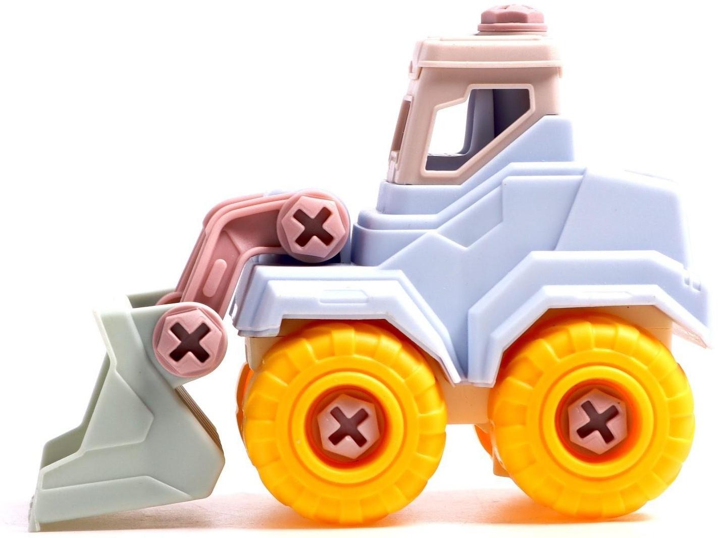 Набор для игры с пластилином «Забавный строитель», бульдозер, 4 баночки пластилина