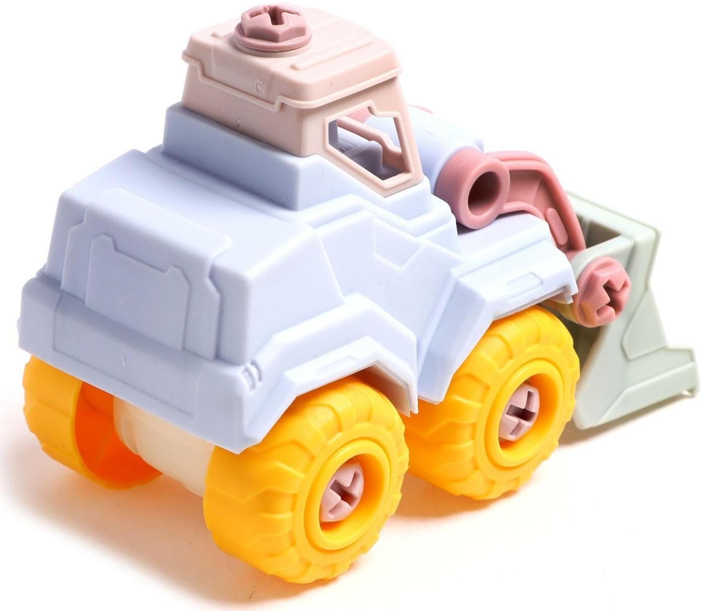 Набор для игры с пластилином «Забавный строитель», бульдозер, 4 баночки пластилина