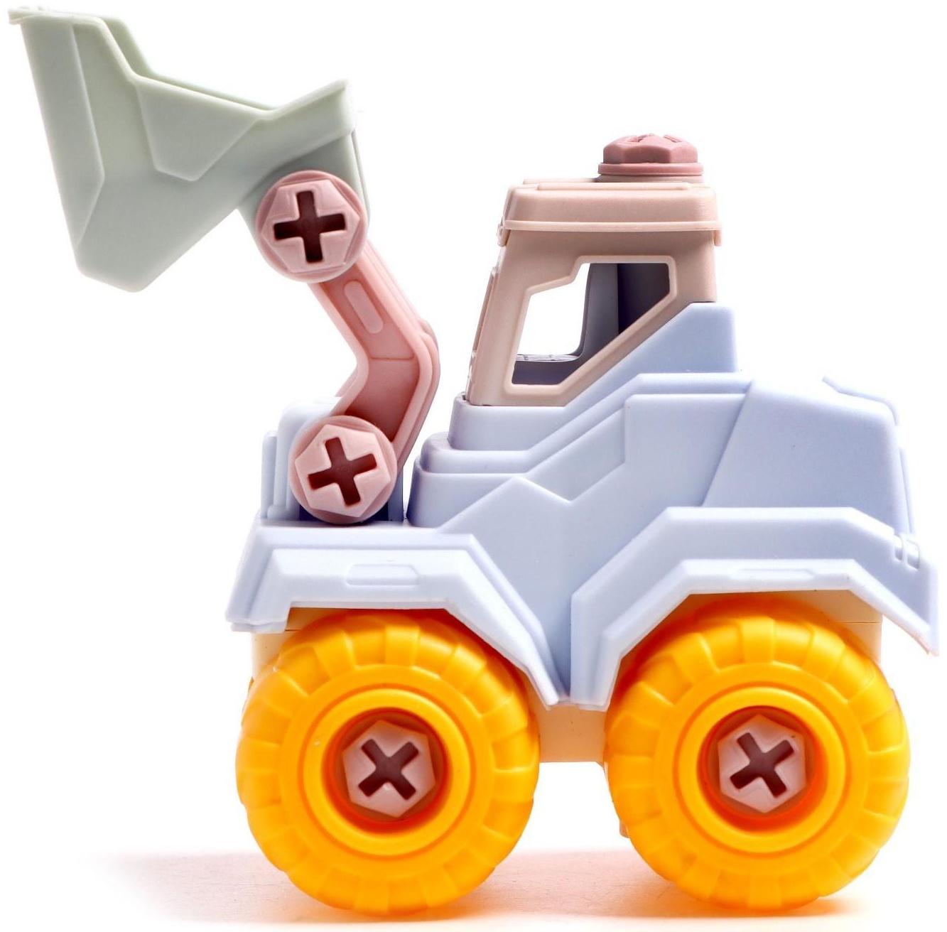 Набор для игры с пластилином «Забавный строитель», бульдозер, 4 баночки пластилина