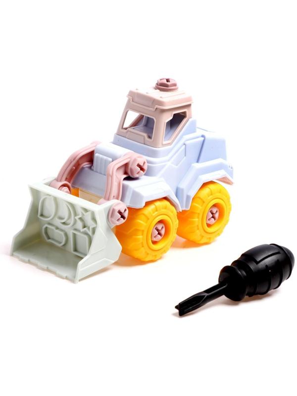 Набор для игры с пластилином «Забавный строитель», бульдозер, 4 баночки пластилина