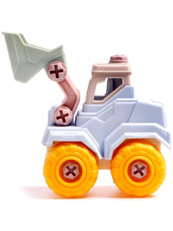 Набор для игры с пластилином «Забавный строитель», бульдозер, 4 баночки пластилина
