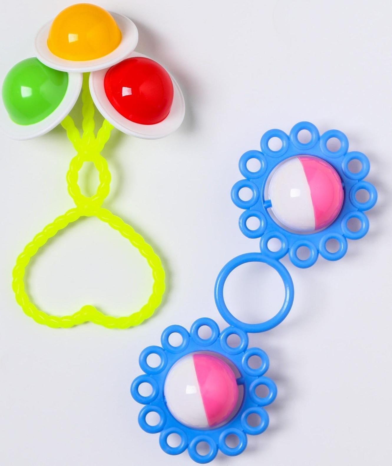 Набор погремушек «Ладушки», 4шт, цвет МИКС