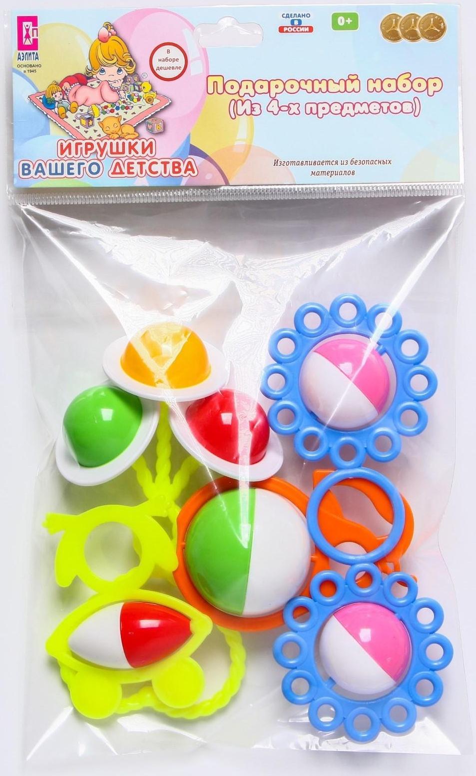 Набор погремушек «Ладушки», 4шт, цвет МИКС