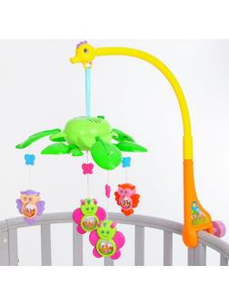 Мобиль музыкальный «Музыкальные листья. Совы», на батарейках