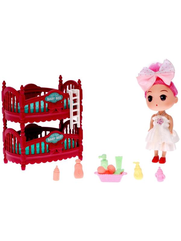 Набор мебели для кукол с малышкой и аксессуарами, МИКС
