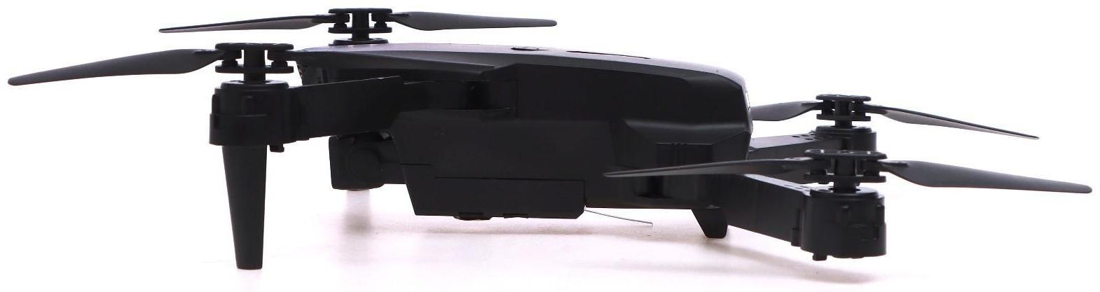 Квадрокоптер на радиоуправлении FLYDRONE, камера 1080P, барометр, Wi-Fi, 2 аккумулятора, цвет чёрный