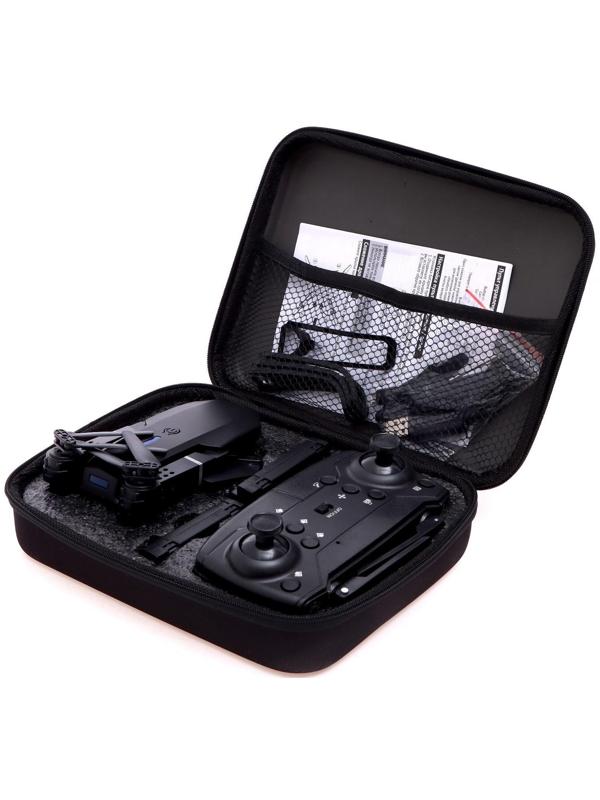 Квадрокоптер на радиоуправлении FLYDRONE, камера 1080P, барометр, Wi-Fi, 2 аккумулятора, цвет чёрный