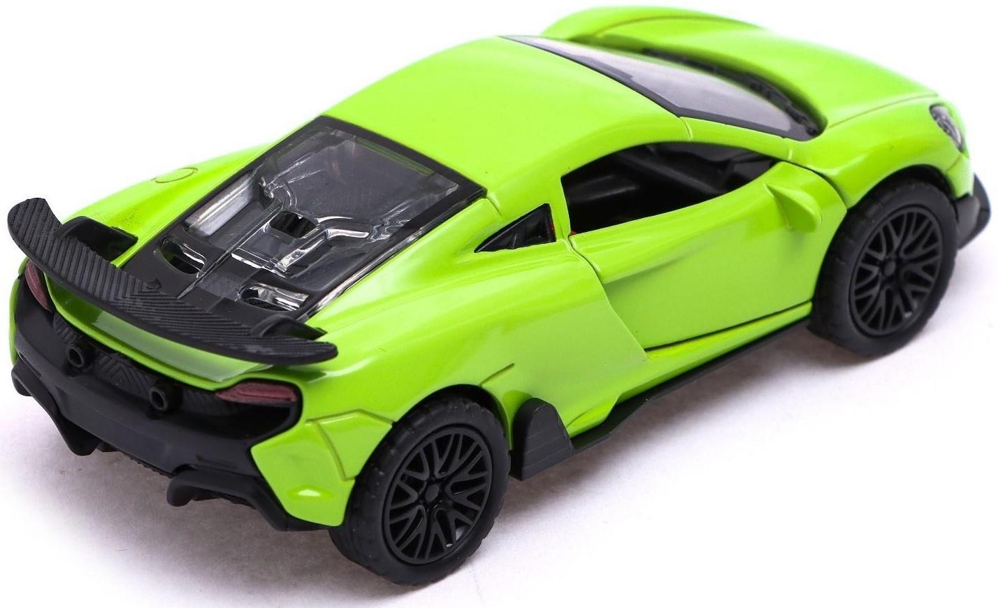 Машина металлическая «Купе», инерция, открываются двери, багажник, цвет зелёный