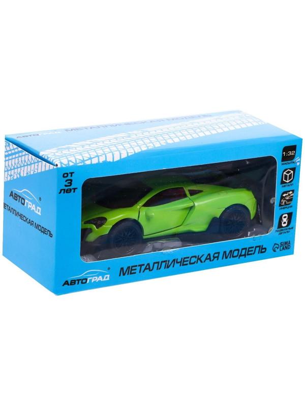 Машина металлическая «Купе», инерция, открываются двери, багажник, цвет зелёный