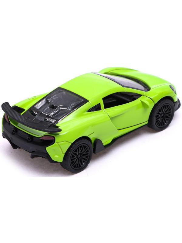 Машина металлическая «Купе», инерция, открываются двери, багажник, цвет зелёный