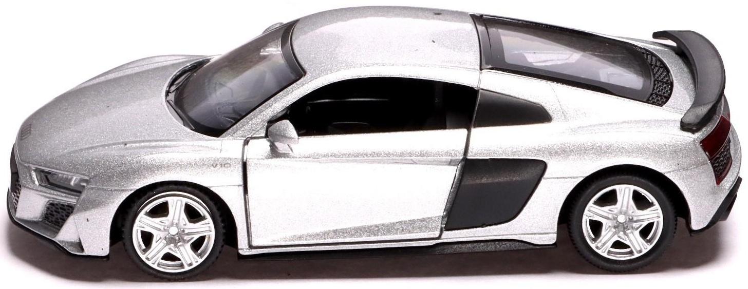 Машина металлическая AUDI R8 COUPE, 1:32, инерция, открываются двери, цвет серый