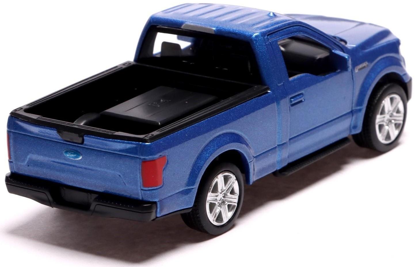 Машина металлическая FORD F-150, 1:32, инерция, открываются двери, цвет синий