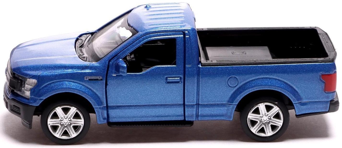 Машина металлическая FORD F-150, 1:32, инерция, открываются двери, цвет синий