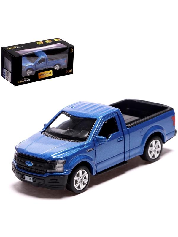 Машина металлическая FORD F-150, 1:32, инерция, открываются двери, цвет синий