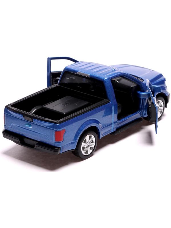 Машина металлическая FORD F-150, 1:32, инерция, открываются двери, цвет синий