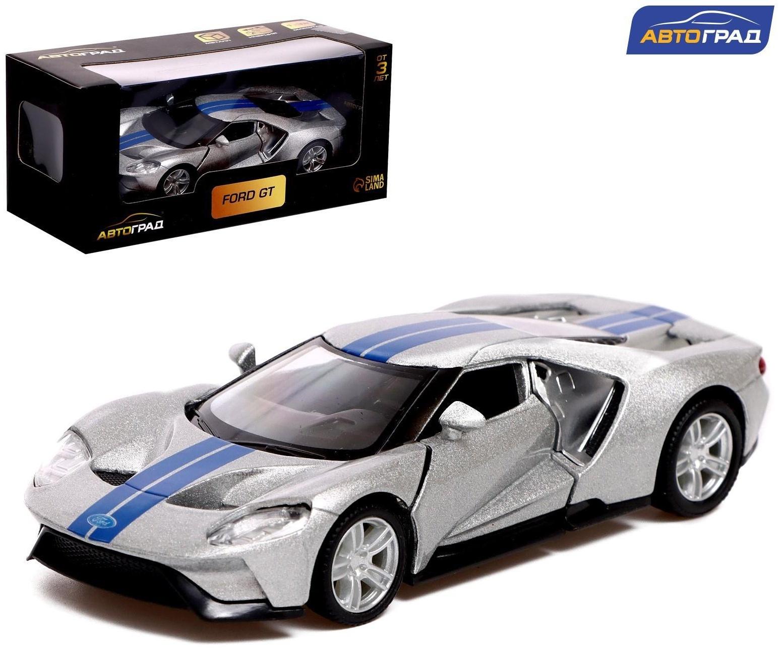 Машина металлическая FORD GT, 1:32, инерция, открываются двери, цвет серый