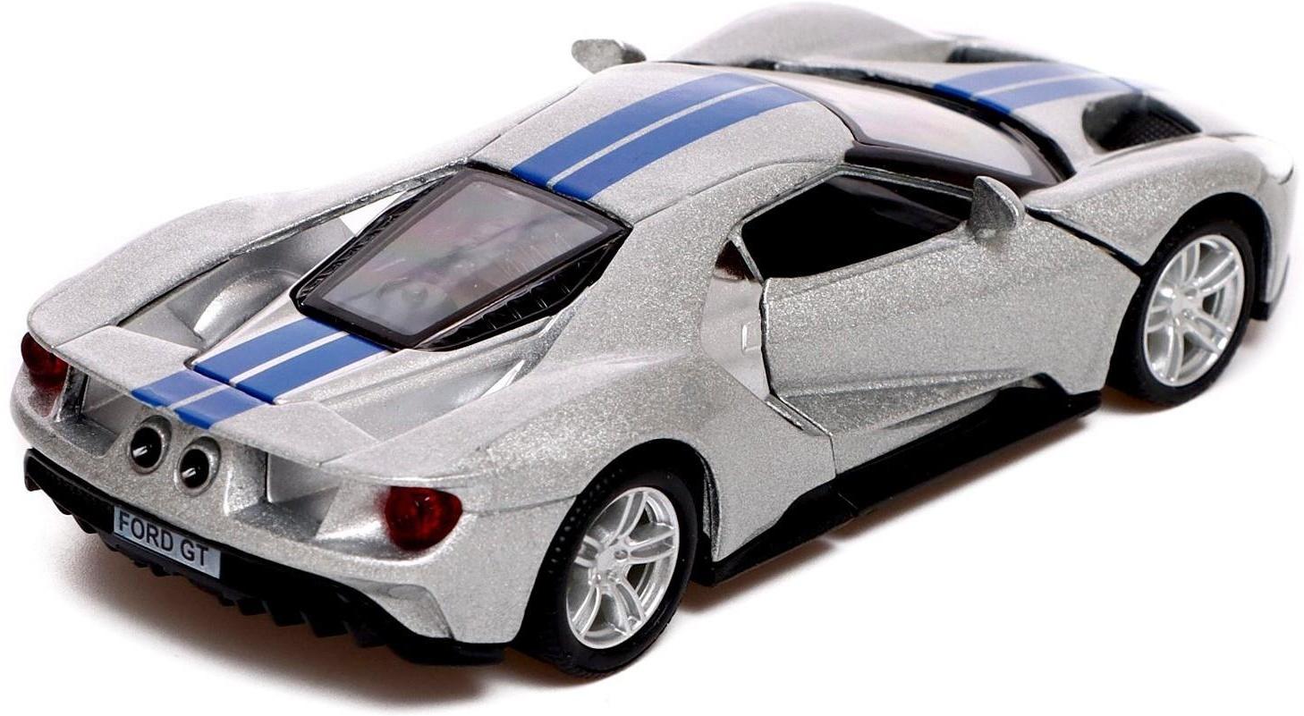 Машина металлическая FORD GT, 1:32, инерция, открываются двери, цвет серый