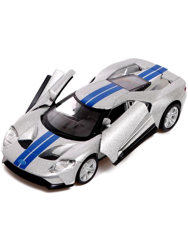 Машина металлическая FORD GT, 1:32, инерция, открываются двери, цвет серый