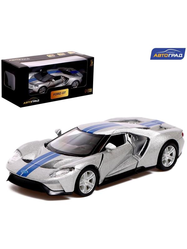 Машина металлическая FORD GT, 1:32, инерция, открываются двери, цвет серый