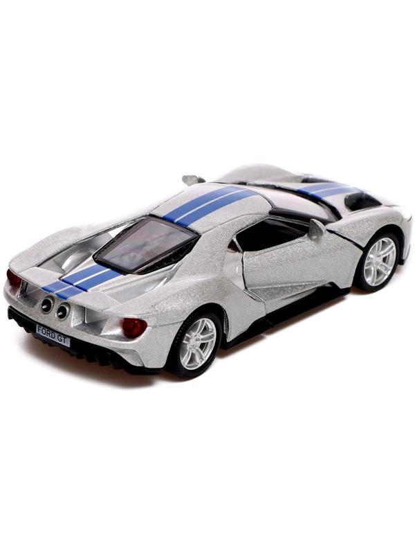 Машина металлическая FORD GT, 1:32, инерция, открываются двери, цвет серый