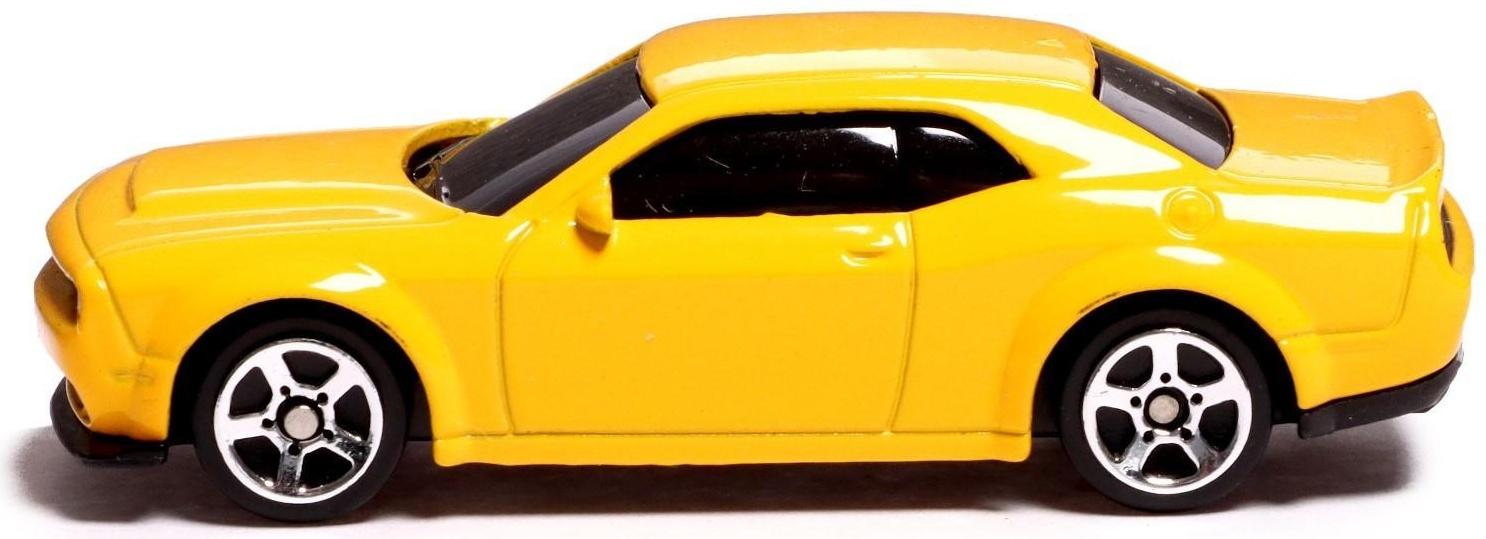 Машина металлическая DODGE CHALLENGER SRT DEMON, 1:64, цвет жёлтый