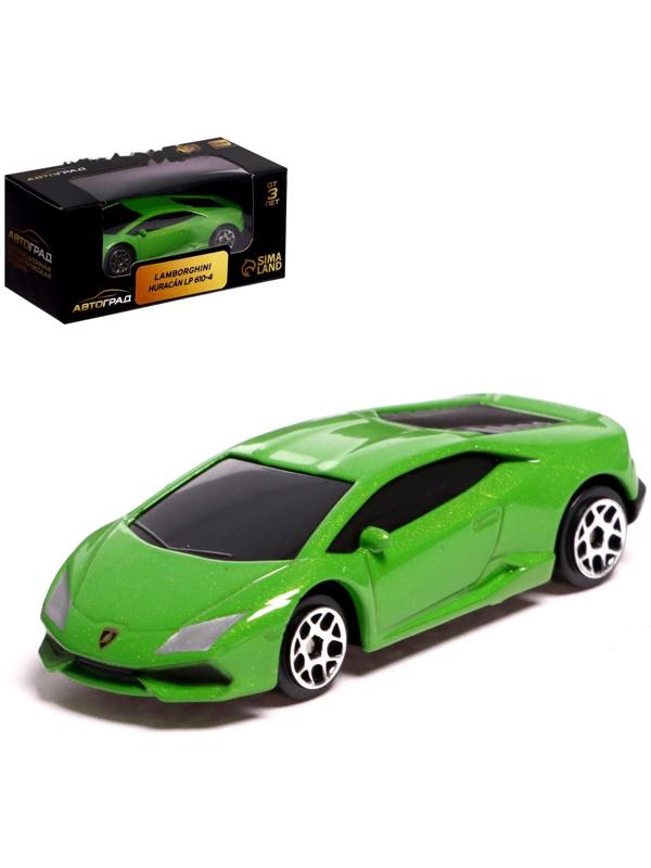 Машина металлическая LAMBORGHINI HURACAN LP610-4, 1:64, цвет зелёный