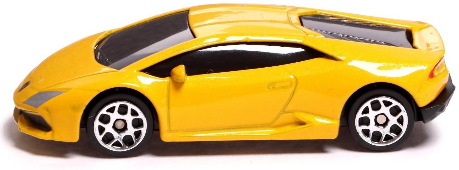 Машина металлическая LAMBORGHINI HURACAN LP610-4, 1:64, цвет жёлтый