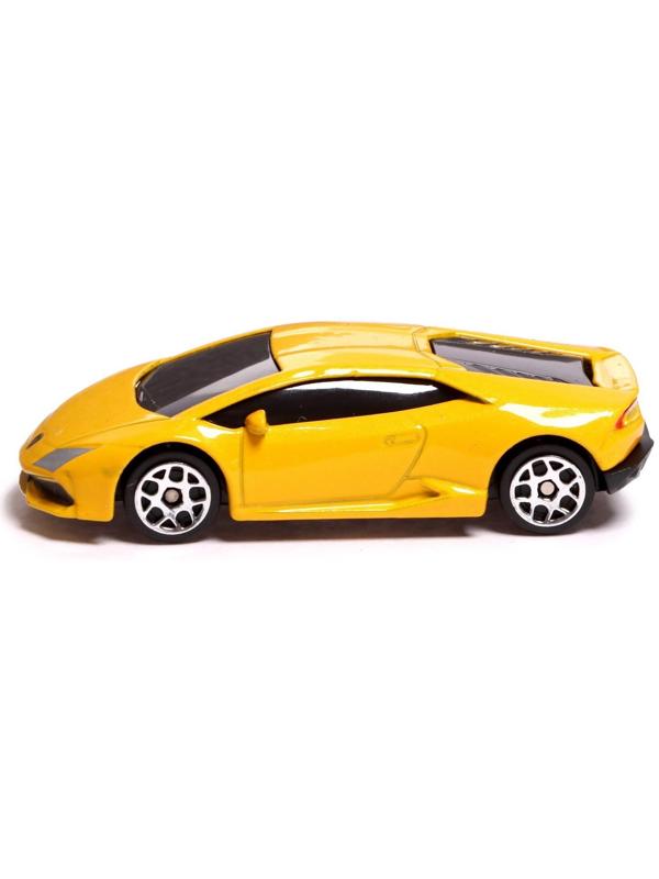 Машина металлическая LAMBORGHINI HURACAN LP610-4, 1:64, цвет жёлтый