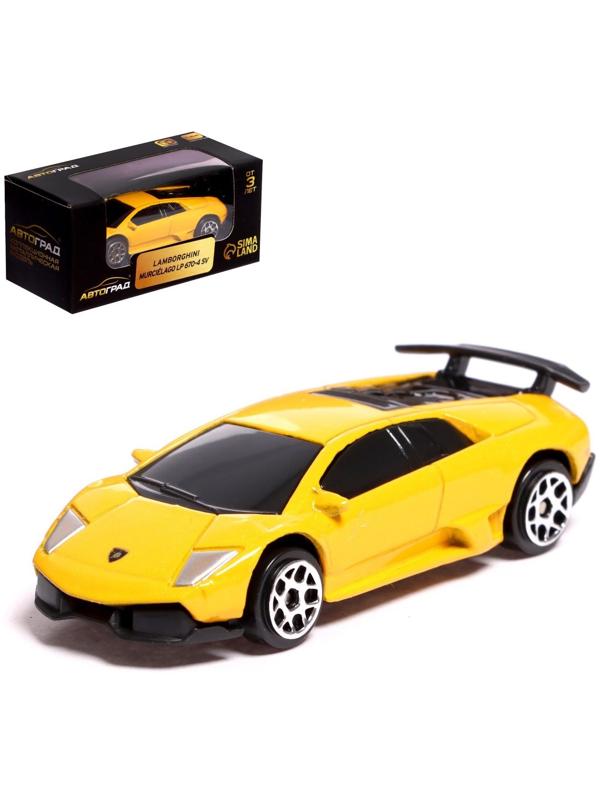 Машина металлическая LAMBORGHINI MURCIELAGO LP 670-4 SV, 1:64, цвет жёлтый