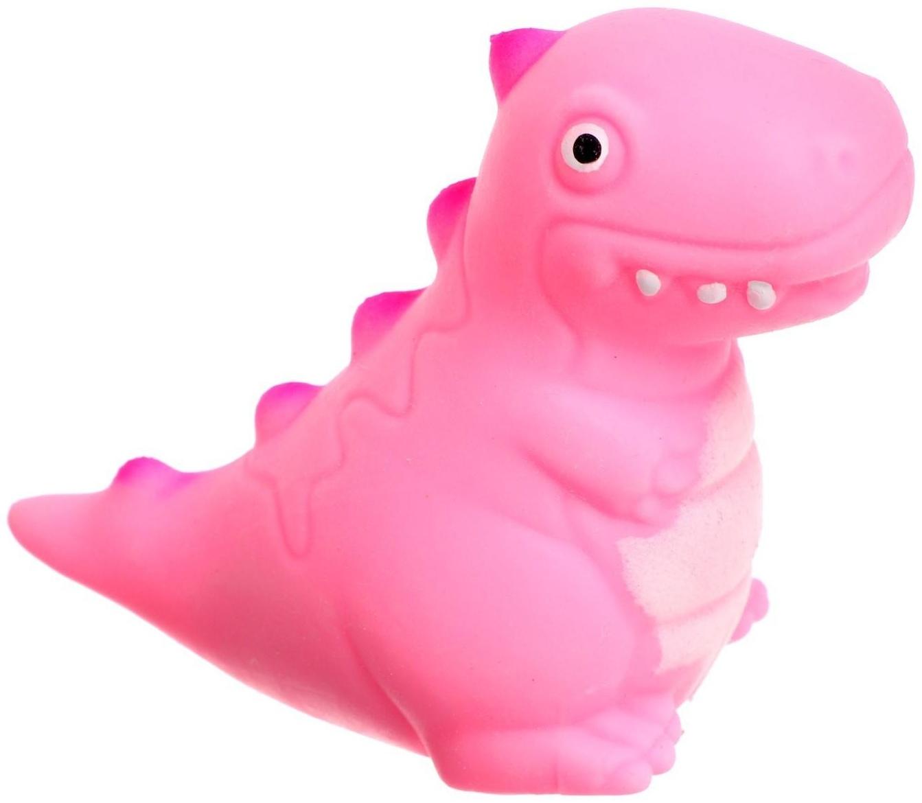 Мялка «Динозавр» с пастой, цвета МИКС