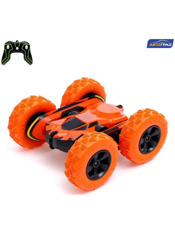 Машина-перевёртыш радиоуправляемая «Трюкач», работает от аккумулятора, цвет оранжевый
