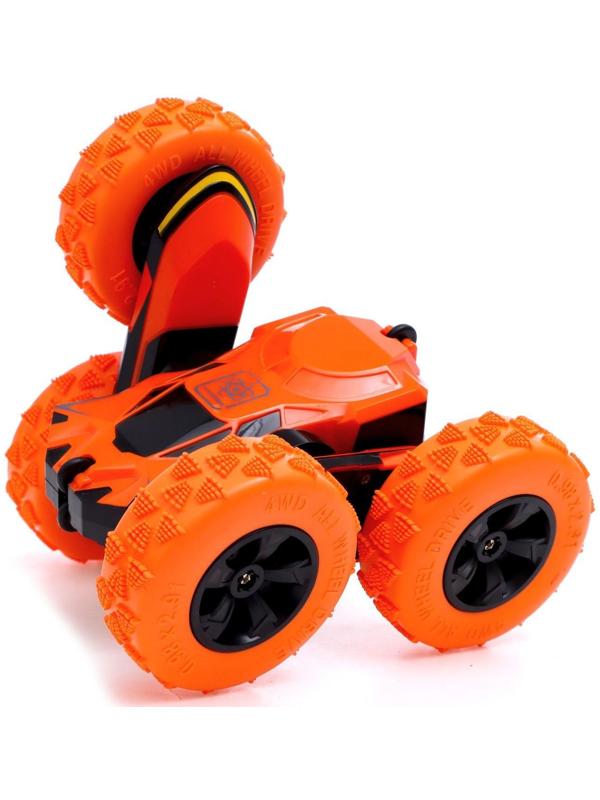 Машина-перевёртыш радиоуправляемая «Трюкач», работает от аккумулятора, цвет оранжевый