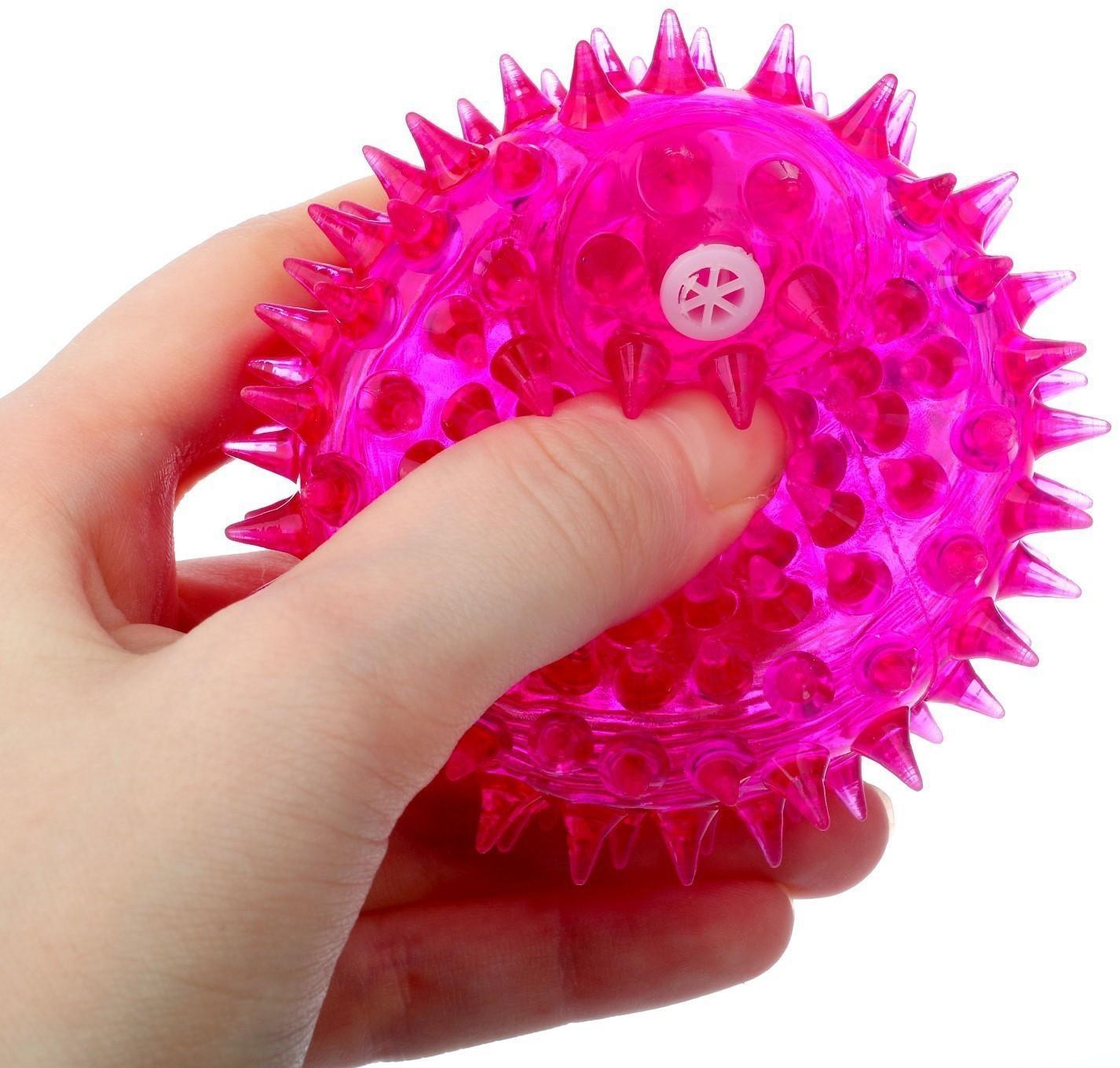 Мяч световой «Зверятки», цвета МИКС, 7418508, 1 шт.