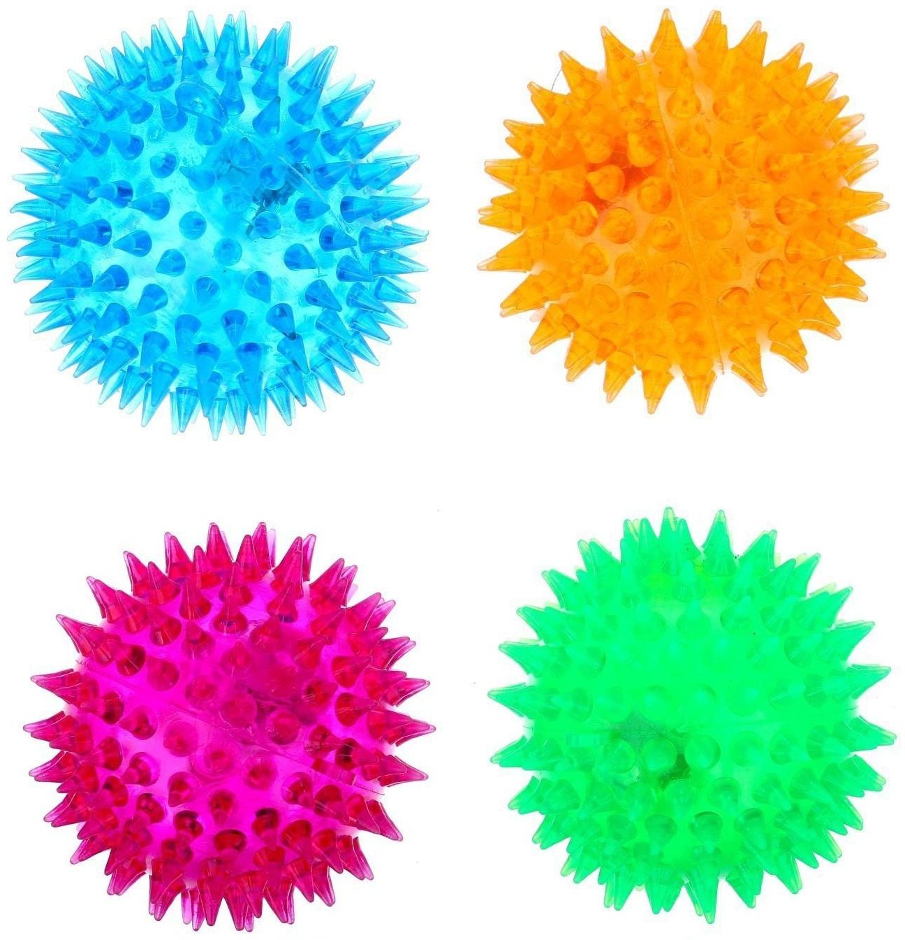 Мяч световой «Зверятки», цвета МИКС, 7418508, 1 шт.