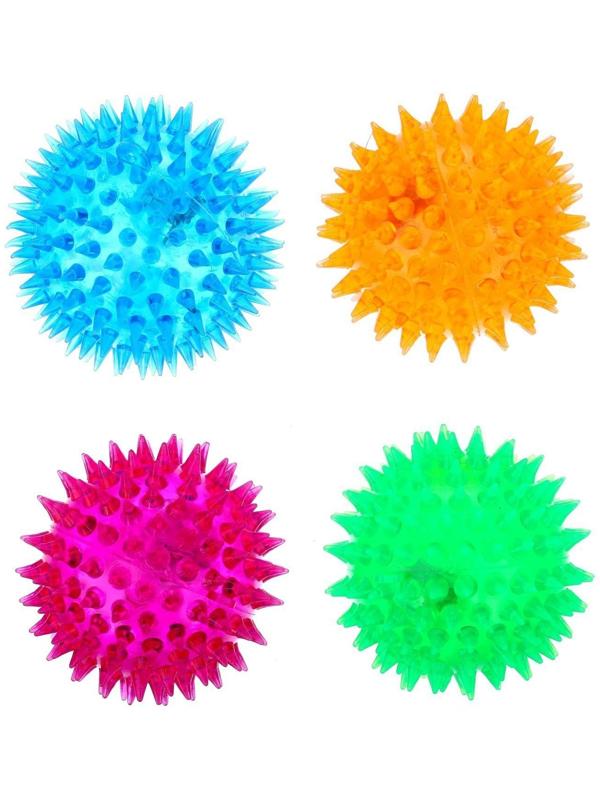 Мяч световой «Зверятки», цвета МИКС, 7418508, 1 шт.